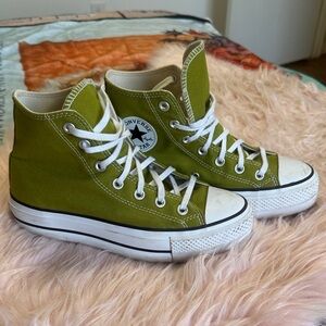 Converse High Top Sneakers in Olive